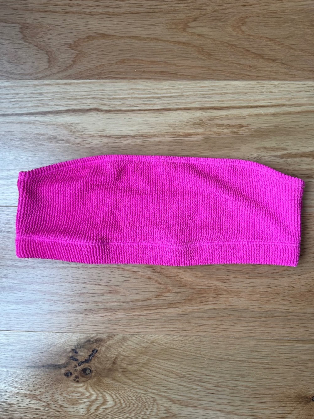 Good American‎ Size 3/4 (L/XL) Hawaiian Pink Always Fits Bandeau Swim Top